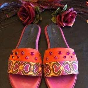 Geox leather sandal, slides quality and comfort vacay, cruise 7.5